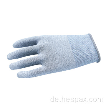 Hespax 13g Polyester DMF-freie PU-ESD-ESD-Handschuhe
